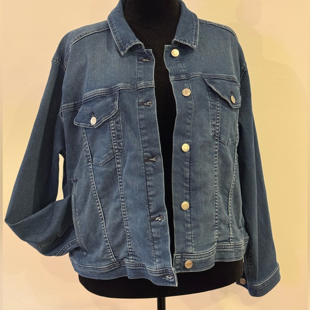 REDUCED! Athleta Stretch Denim Jacket 2X